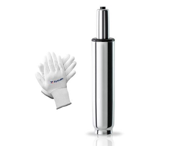Office Chair Cylinder Replacement (Polished Steel, 3.9 Height Range) Heavy Duty 1000lbs Class 4 Hydraulic Lift, Universal Pneumatic Piston Fit for...