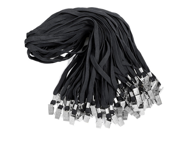 600 Pcs Lanyards for ID Badges, Flat Swivel Hook,Black Clip Swivel Hook Design, Office Events Conferences Schools, Neck Strap Accessory for...