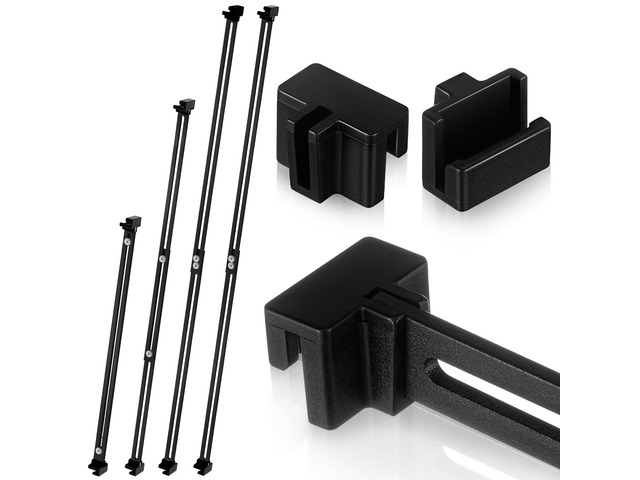 12 Pcs Metal Adjustable File Cabinet Rails Set, Black,18-32.5 Inch Include 8 Hanging File Rail Clips 4 Cabinet Dividers Bars Suitable for Cabinets...