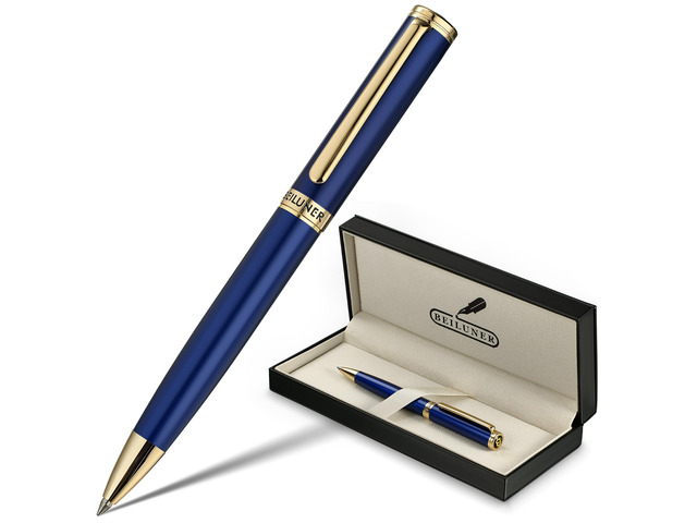 Blue Lacquer Gel Pen - Stunning Luxury Pen with 24K Gold Finish, ADMOK Black Refill, Executive Gift Set for Family & Friends, Writing, Fancy,...