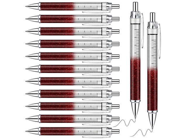 24 Pcs Syringe Medical Pens Nurse Gifts Halloween Ballpoint Bulk Novelty Fun Syringe Ballpoint Pens Gifts for Nurse Medical Assistants Doctor...