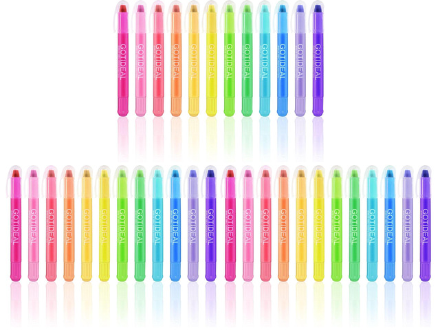 Bible Highlighters, 36 Pack Assorted Colors Gel Highlighters Pens Set, Wax Bible Markers for Study Journaling School Book Supplies
