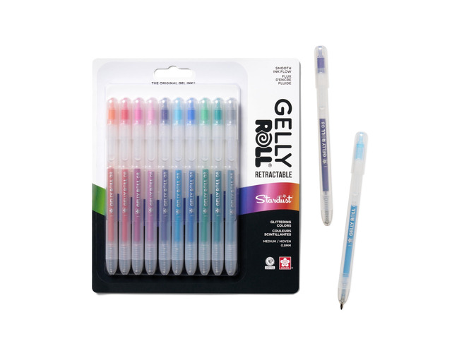 Gelly Roll Retractable Gel Pens, Stardust Assorted, 10 Pack