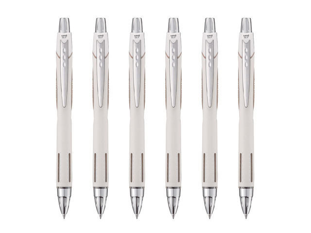 Jetstream RT Ballpoint Pen, Fine Point (0.7mm), Linen Barrel, Black Ink, 6 Pens