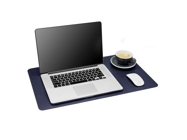 Desk Mat - Office Writing Desk Pad, Medium 24' x 14' Navy Blue, Gift Ready Elegant Computer Desk Cover Protector