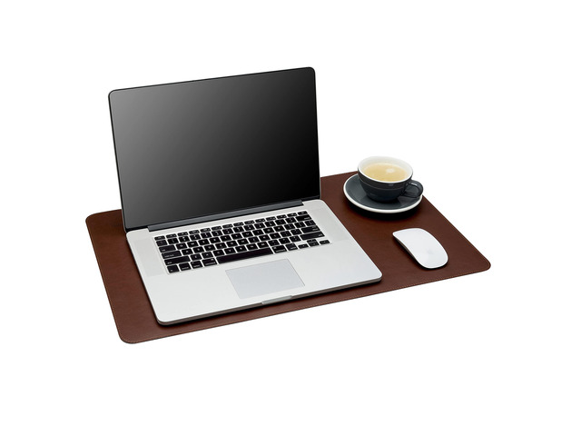 Desk Mat - Office Writing Desk Pad, Medium 24' x 14' Dark Brown, Gift Ready Elegant Computer Desk Cover Protector