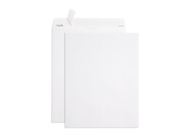 50 12' x 15.5' Catalog Envelopes, Self Seal, White 28lb, Security Tint, Peel and Seal, for Mailing Large Documents, Folders, Photos, Catalogs