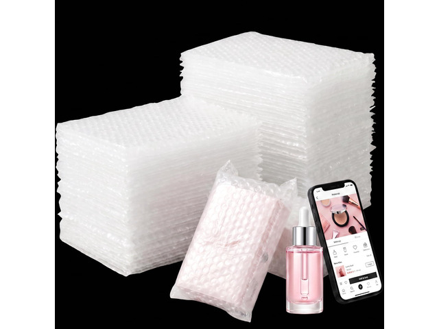 500PCS Clear Bubble Out Bag, 3.15' x 4' Large Bubble Pouches Bags Double Wall Shockproof Bubble Pouch Wrap Bag, Cushioning Protective Storage Bags...