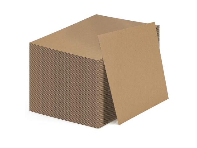 8x10 Corrugated Cardboard Sheets Set of 100, Flat Card Boards Inserts for Crafts, Packing, Shipping, Moving, Mailing