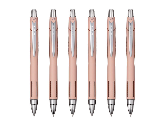 Jetstream RT Ballpoint Pen, Fine Point (0.7mm), Coral Barrel, Black Ink, 6 Pens