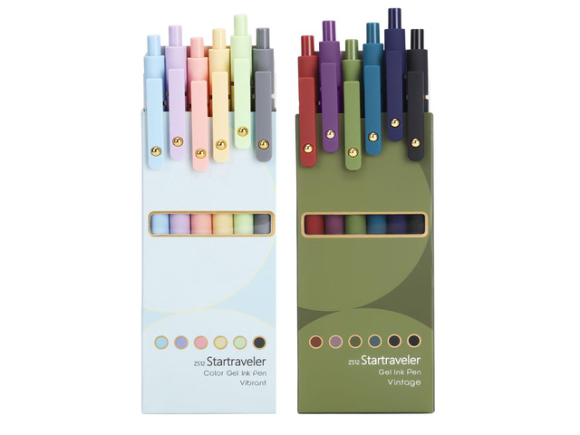 Colorful Gel Pens,12Pcs 0.7mm Multi-Colored Pens for Journaling Smooth Writing Coloring Journaling Supplies for Note Taking, Cute Aesthetic Office...