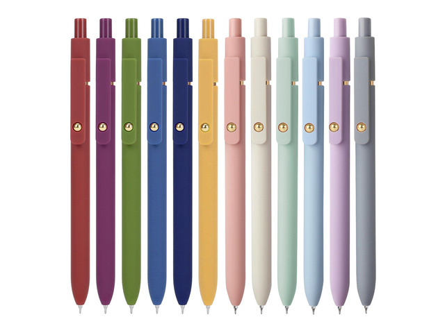 12Pcs Gel Pens, 0.7mm Medium Point Smooth Writing Pen for Journaling Black Gel Ink Journaling Supplies for Note Taking, Cute Aesthetic Office...