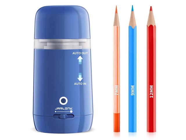 Automatic Electric Pencil Sharpener, Rechargeable 3 Sharpness Levels, 3s Quick Sharpen, Fits 7-12mm Pencils, Portable Design for Home and Classroom...