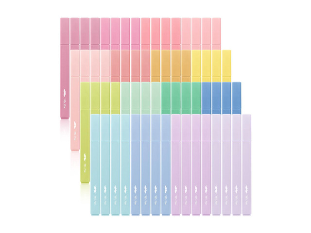 Aesthetic Highlighters No Bleed Bulk, 64 Pack, Pastel Color Chisel Tip, Cute Highlighters Assorted Colors for Journaling, Highlighting,...