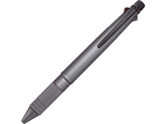 uni Jetstream 4 & 1 Metal Edition, 0.5mm Ballpoint Pen (Black, Red, Blue, Green) and 0.5mm Mechanical Pencil, Gun Metallic (MSXE52000A05.43)