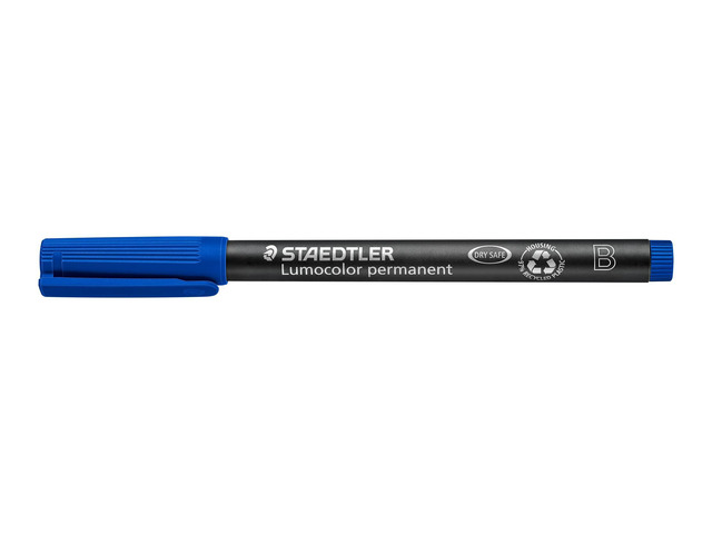 Lumocolor Permanent Pen 314-3 Broad 1.0/2.5mm Line - Blue (Pack of 10), box of 10 (314-3 VE)