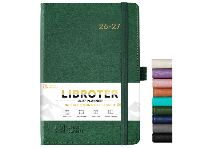 2026-2027 Planner - Academic Planner 2026-2027 Weekly Monthly Planner July 2026 - June 2027, 5.7'' x 8.4'', Thick Paper, Leather Cover, Pen Holder,...