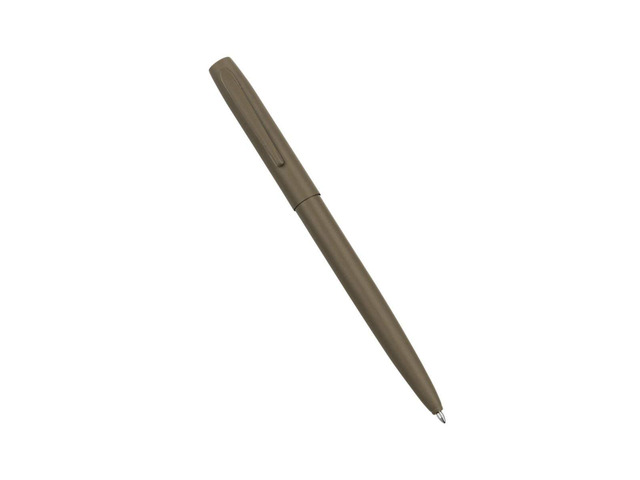 All-Weather Flat Dark Earth Metal Clicker Pen - Black Ink (No. FDE97)