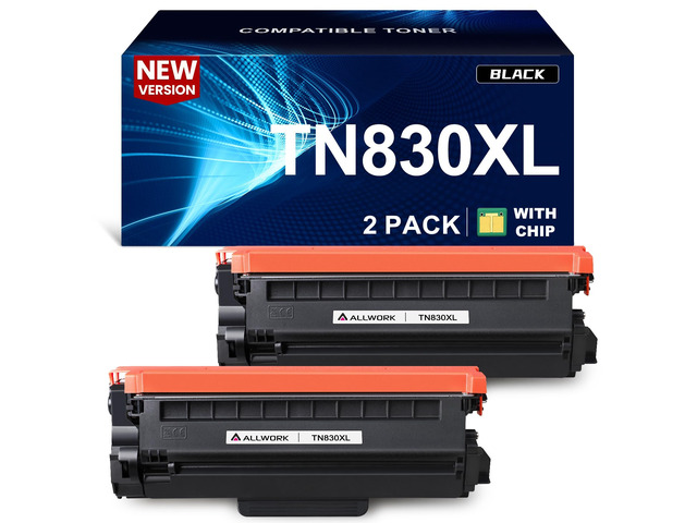 TN830XL Toner Cartridge Replacement for Brother TN830 XL TN-830XL 2 Black Compatible with Brother DCP L2640DW HL L2405W L2420DW L2460DW L2465DW...
