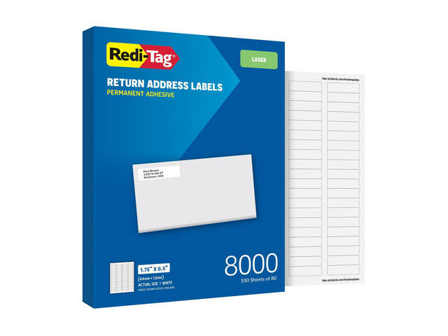0.5' x 1.75' Address Labels, 8000 per Pack, White, Laser Printer Labels, 1/2' x1-3/4, Self-Adhesive, Permanent Stick, Smudge-Resistant, Perfect for...
