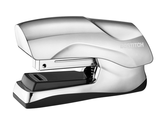 Office Heavy Duty Stapler, 40 Sheet Capacity, No Jam, Half Strip, Fits into the Palm of Your Hand, For Classroom, Office or Desk, Chrome
