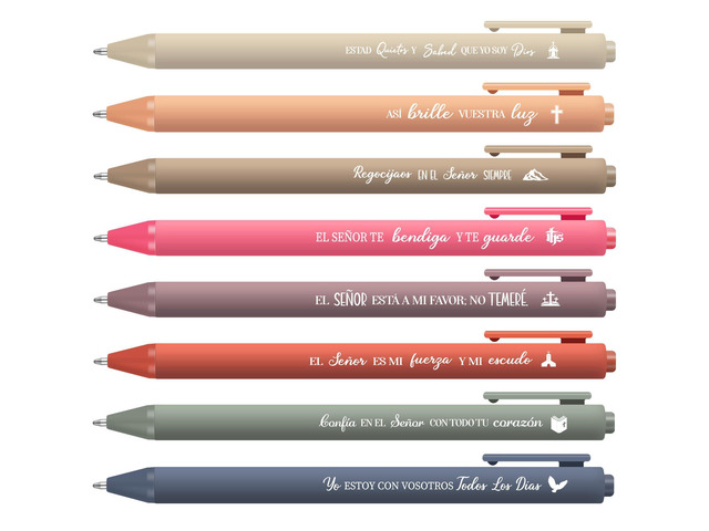 80 Pcs Spanish Bible Verse Pens Christian Ballpoint Pens Inspirational Quotes Writing Tool Small Retractable Tiny Black Ink Religious Gifts for...