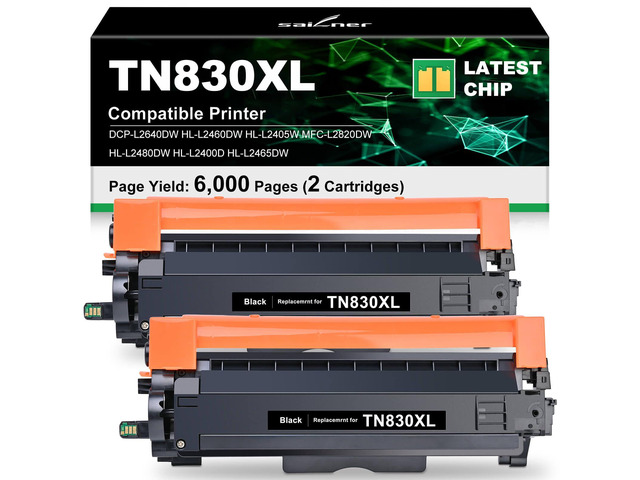 Compatible TN830XL TN830 Toner for Brother Printer DCP-L2640DW HL-L2460DW Compatible with Brother TN830 XL/V/R Toner for DCP-L2640DW HL-L2405W...