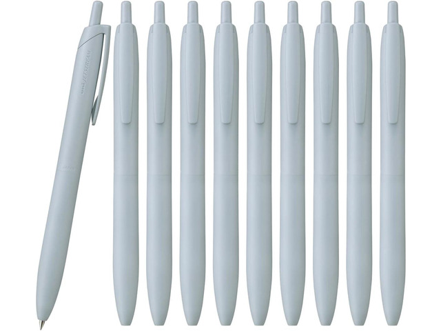 Uni Jetstream Single Ballpoint Pen, Equipped with 0.5mm Lite Touch Ink (Black), Light Blue, SXNLS05.8, Set of 10