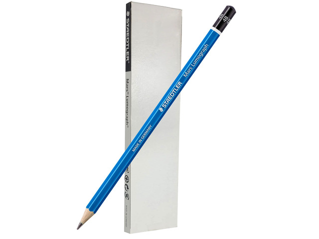 Mars Lumograph 4B Graphite Art Drawing Pencil, 6 Pencils for Sketching and Shading, Break-Resistant Premium Woodcase Drawing Pencils, 6-Piece Set