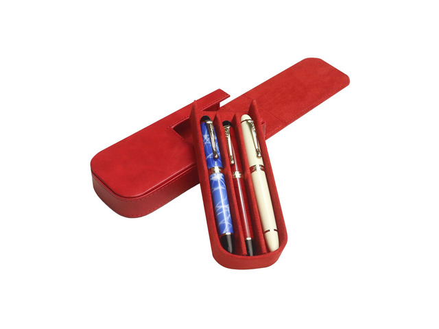 PU Leather Fountain Pen Case, Pen Storage Tray Organizer(red) Large Capacity Pen Storage for Fountain Pen Collection Fountain Pen Holder for...