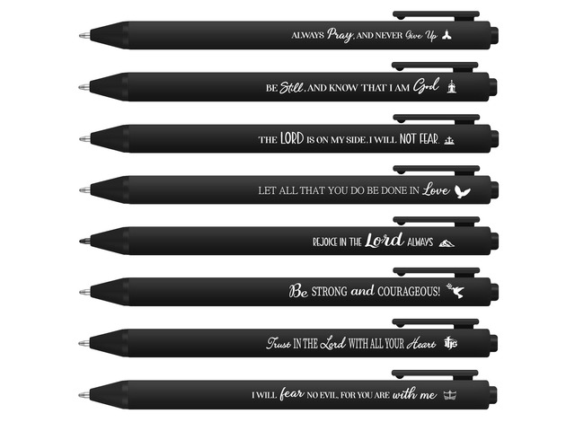 80 Pcs Bible Verse Pens Christian Ballpoint Pens Inspirational Quotes Writing Tool Small Retractable Tiny Black Ink Religious Gifts for Women Men...