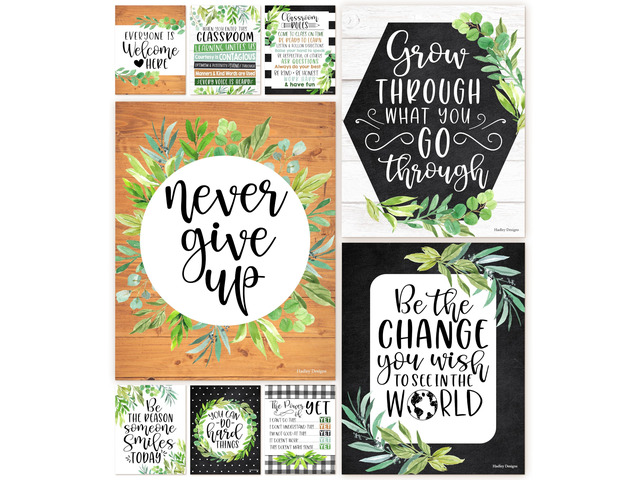 Motivational Poster for Classroom Decor Teacher Must Haves, Classroom Rules Farmhouse Classic Growth Mindset Posters, Inspirational Wall Decor...