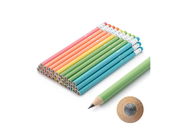 Jumbo Pencils, 30 Pack, Colorful Barrels Smooth Black 2 HB Graphite Cores, Large Preschool Pencils, Smooth Writing Lead for Kindergarten, Kids and...