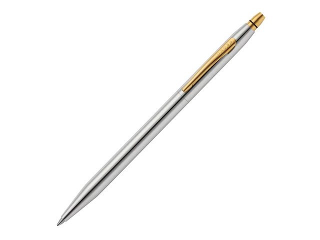 Click Medalist Chrome, Gold-Tone Ballpoint Pen, Black Ink Writing Tool, Smooth Writing and Journaling, Comfortable Grip, Durable Construction,...