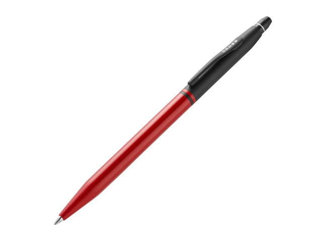 Click Tuxedo Satin Metallic Red Ballpoint Pen, Black Ink Writing Tool, Smooth Writing and Journaling, Comfortable Grip, Durable Construction,...