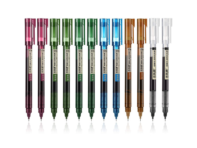 12 Pcs Rolling Ball Pen 0.5 mm Japanese Pen,None Quick Dry Ink Gel Pens, Extra Fine Point, Liquid Ink for Smooth Writing, Back to School Supplies,...