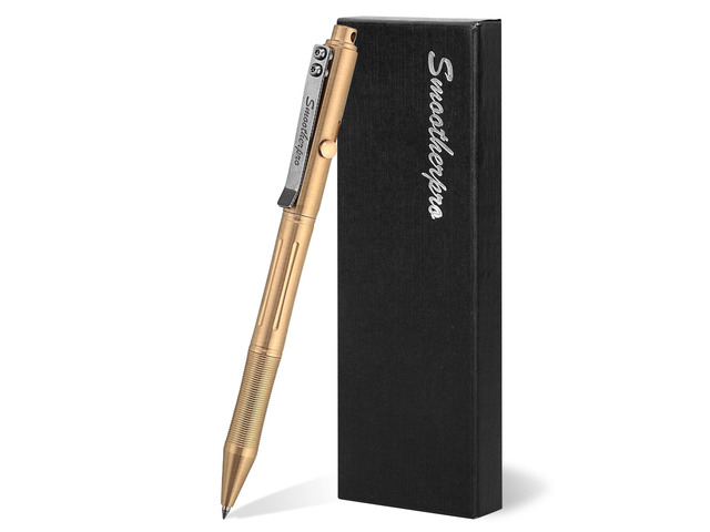 Solid Brass Bolt Action Pen,Natural Weighted Metal Body Supports Steady Writing, with Refillable Design for Office Notes, Signatures, and Daily Carry