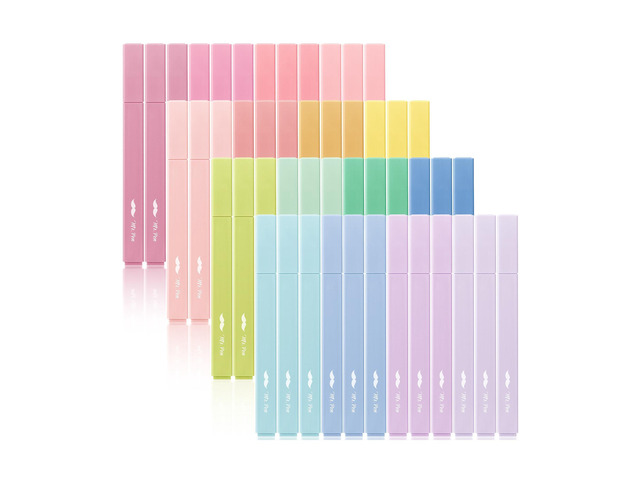 Aesthetic Highlighters No Bleed Bulk, 48 Pack, Pastel Color Chisel Tip, Cute Highlighters Assorted Colors for Journaling, Highlighting,...