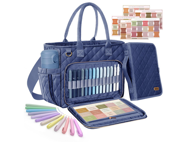 Large Bible Bag with Bible Cover Case for Women, Quilted Bible Tote Bag Church Bag Bible Carrying Case with Study Supplies & Shoulder Strap,...