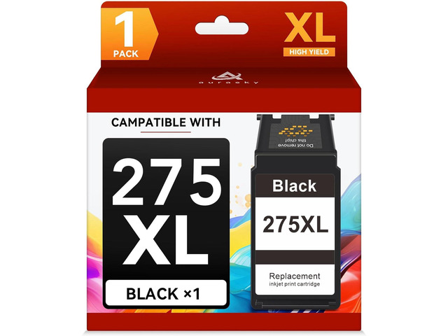 275XL PG-275XL Compatible Ink Cartridge Replacement for Canon 275 275XL PG-275 PG275 XL Black Ink for PIXMA TS3522 TR4720 TS3500 TS3520 TR4700...