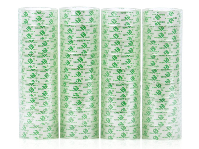 36Rolls Crystal Clear Tape for Gift Wrapping, Transparent Tape Refills for Dispenser, Office Tape for Home and School, 3/4Inch x 1000 inch
