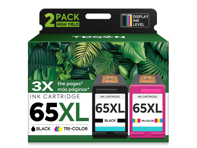 65XL Ink Cartridges Black Color Combo Pack High-Yield Replacement for HP Ink 65 XL HP65 use with Envy 5055 5000 5052 Deskjet 3755 3700 3752 2600...