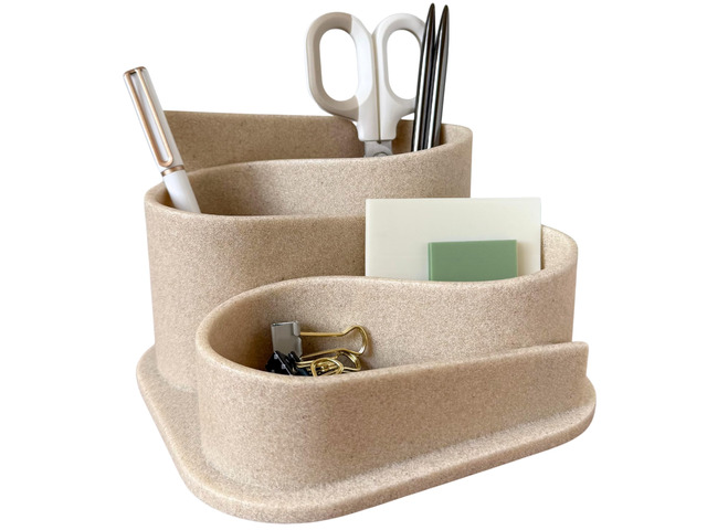 Aesthetic Desk Organizer - Modern Desk Accessories - Boho Pen Holder Beige Aesthetic Desk Accessories - Modern Cute Desk Organizer - Neutral Boho...