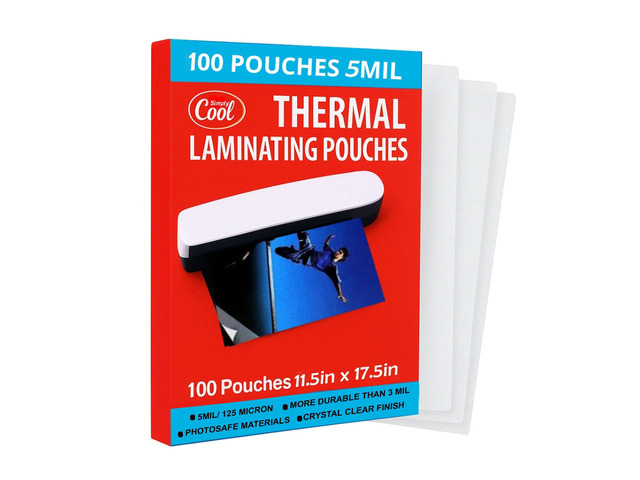 5 Mil Thermal Laminating Sheets Pouches 100ct 11.5 x 17.5 Inch Thermal Laminating Pouches for Photo, Document, Menu, Certificate, for Office &...