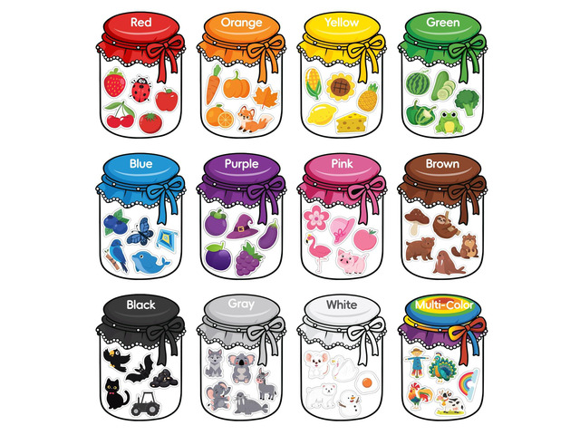 12Pcs Wooden Magnetic Color Sorting 72 Fridge Magnets for Kids Refrigerator Magnets for Color Sorting Fine Motor Early Education Gifts