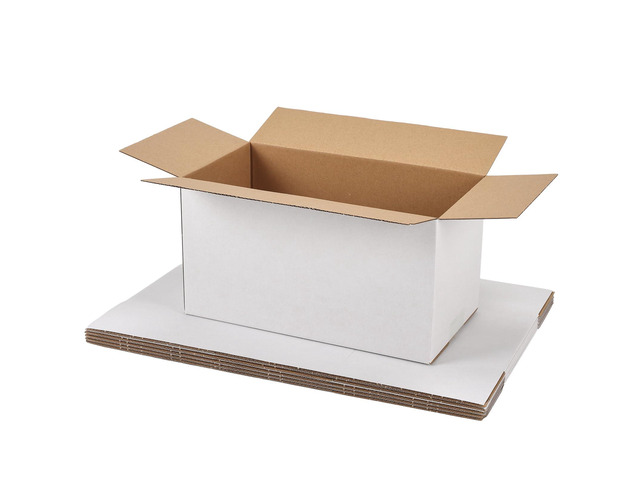 Small Shipping Boxes 11x6x6 Set of 6 White Corrugated Cardboard, Box for Packaging Small Business Mailing Moving Gifts Wrap, Easy Assemble