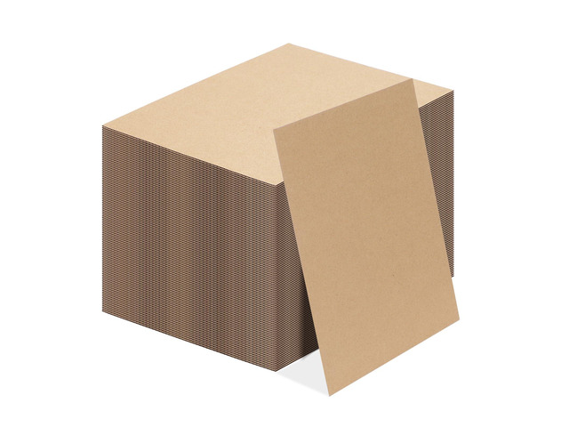 8.5x11 Corrugated Cardboard Sheets Set of 100, Flat Card Boards Inserts for Crafts, Packing, Shipping, Moving, Mailing