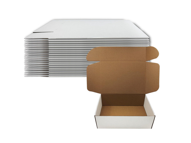 13x9x4 inch Shipping Boxes Set of 20, White Corrugated Cardboard Mailer Box Tuck Top, Easy Assembly, DIY Cardboard, Recyclable Mailer Boxes for...