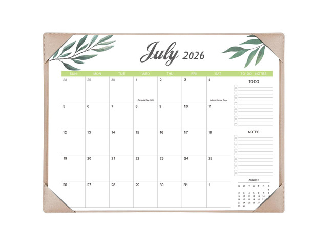 Desk Calendar 2026-2027 with Desk Mat 22' x 17' Large Desk Pad Calendar Runs from July 2026 to December 2027, Office Supplies Desktop Monthly...