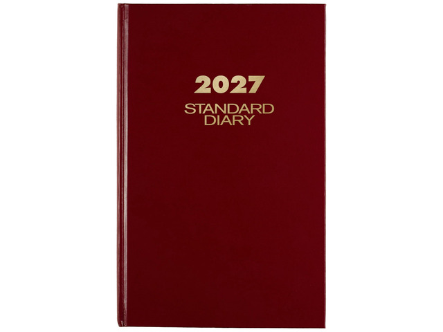 2027 Daily Planner, Standard Diary, 7.75' x 12' Journal, Hardcover, Red (SD3761327)